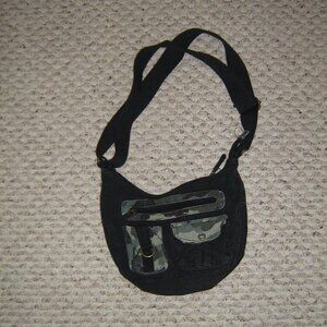 warehouse one camo and black shoulder bag